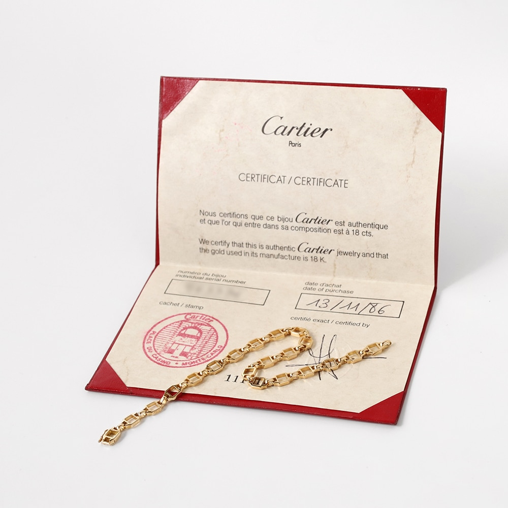 【1980s】Cartier Santos Bracelet 18k YG