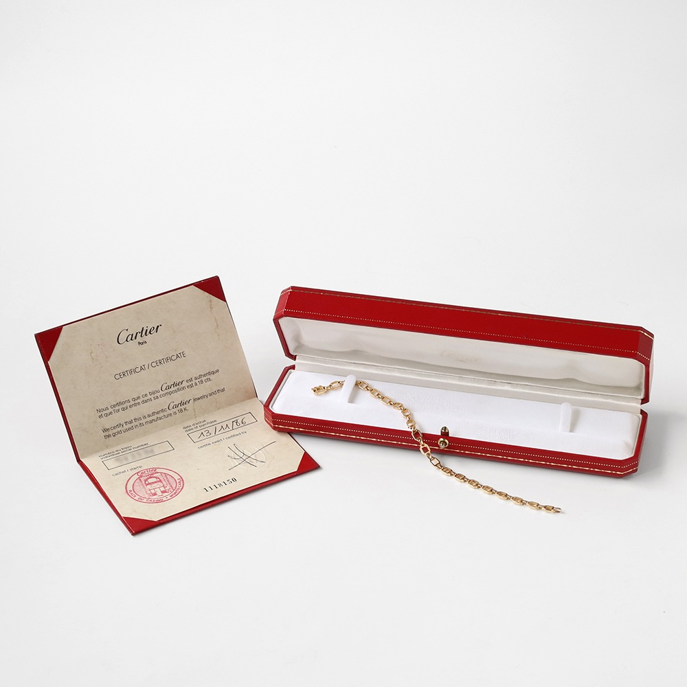 【1980s】Cartier Santos Bracelet 18k YG