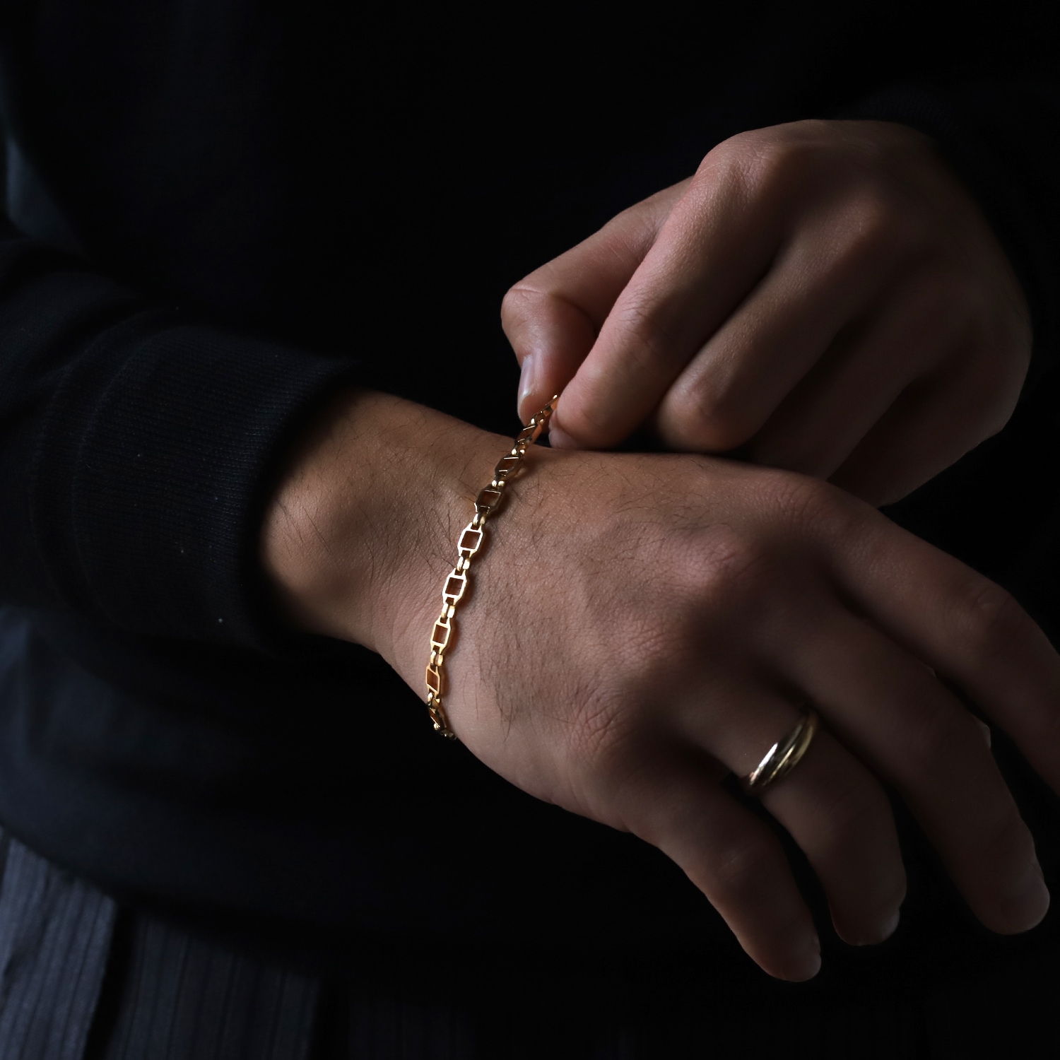 【1980s】Cartier Santos Bracelet 18k YG