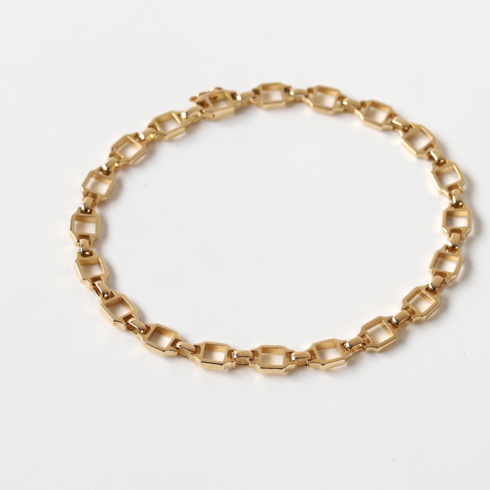 【1980s】Cartier Santos Bracelet 18k YG