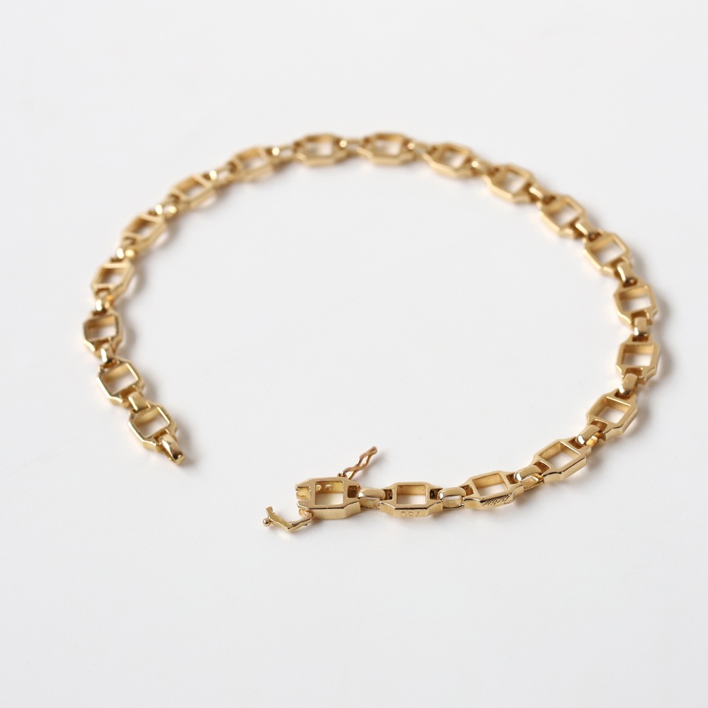 【1980s】Cartier Santos Bracelet 18k YG