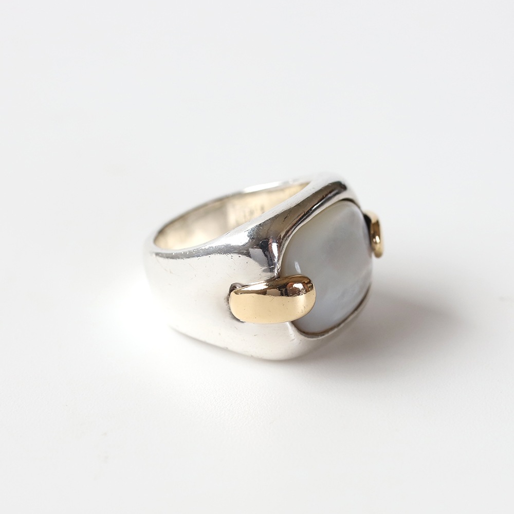【1980s】HERMES Mother of Pearl Ring