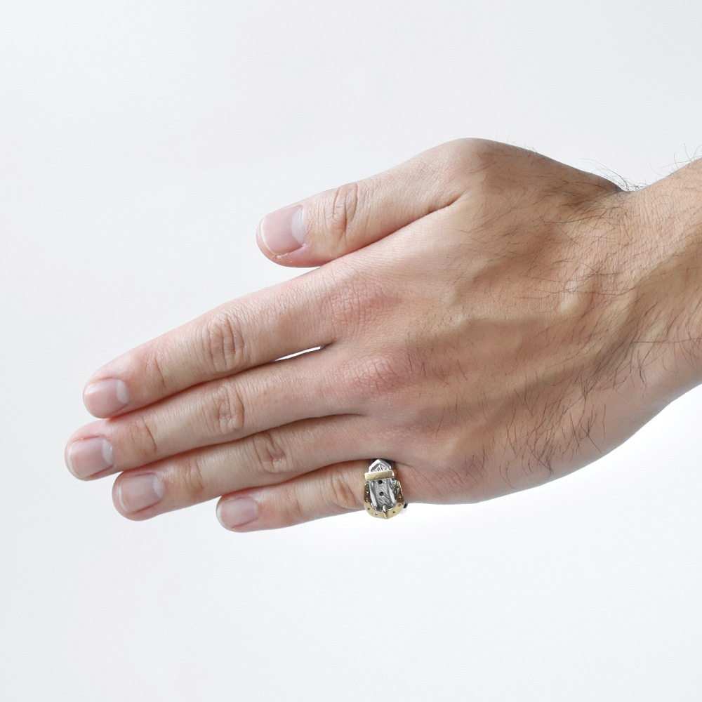 【VINTAGE】HERMES Buckle Ring 18k/925