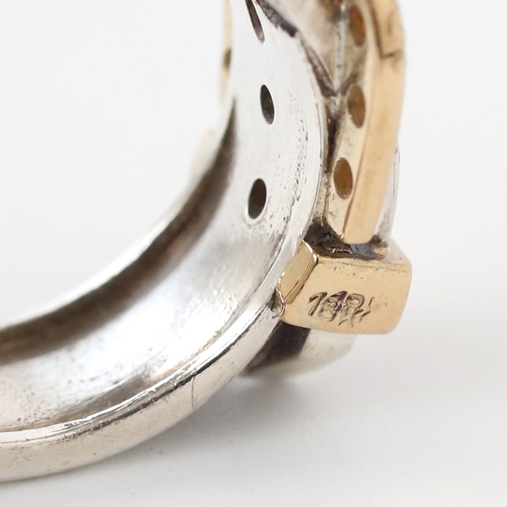 【VINTAGE】HERMES Buckle Ring 18k/925