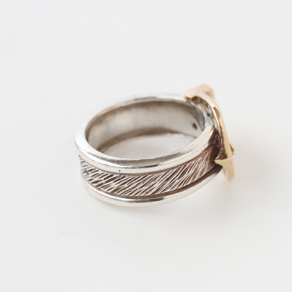 【VINTAGE】HERMES Buckle Ring 18k/925