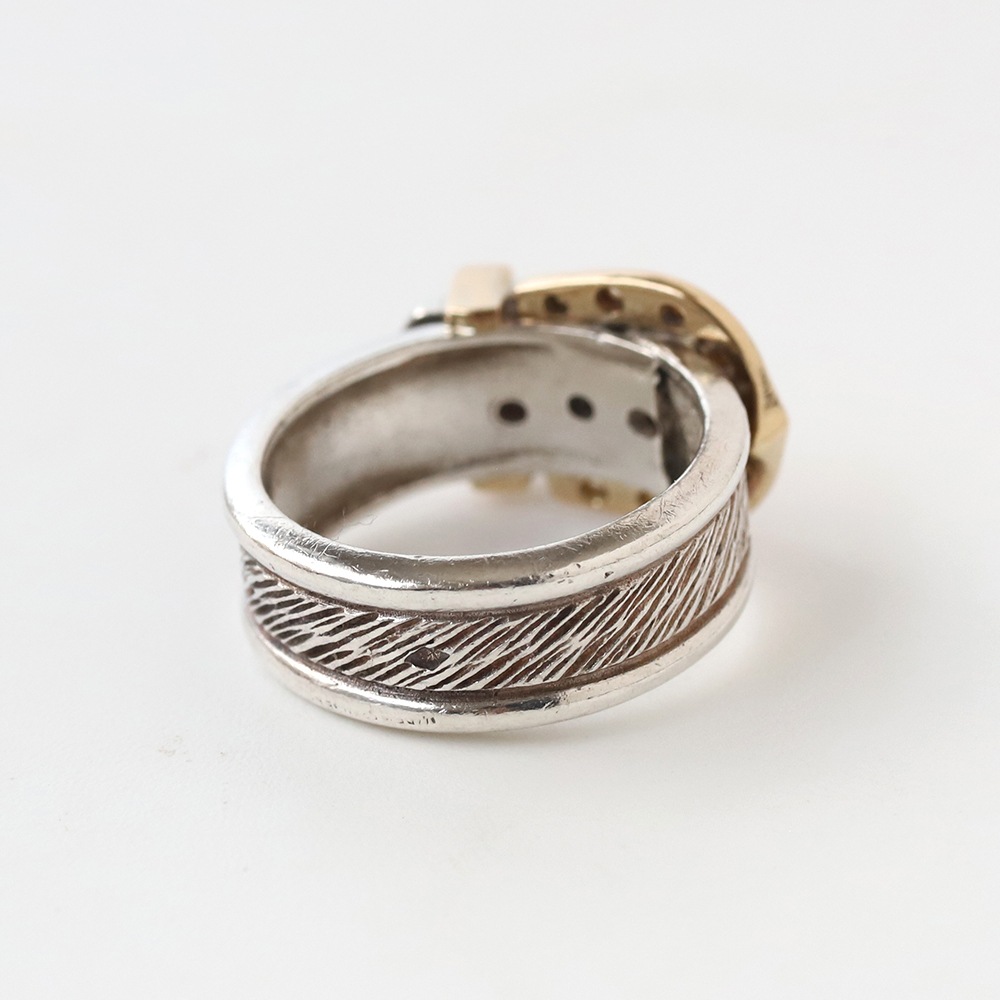 【VINTAGE】HERMES Buckle Ring 18k/925