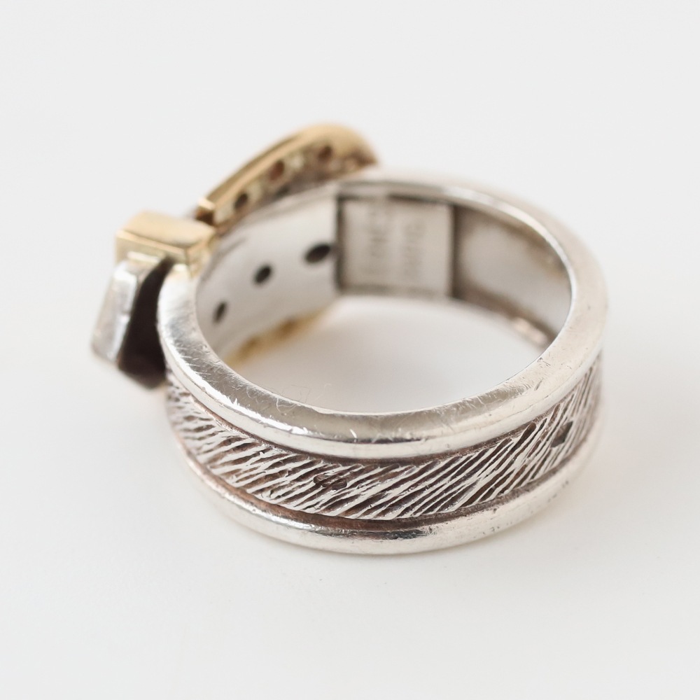 【VINTAGE】HERMES Buckle Ring 18k/925
