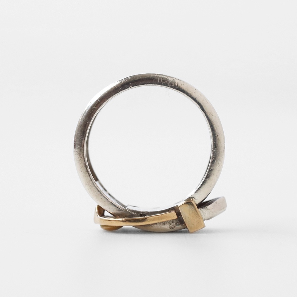 【VINTAGE】HERMES Buckle Ring 18k/925