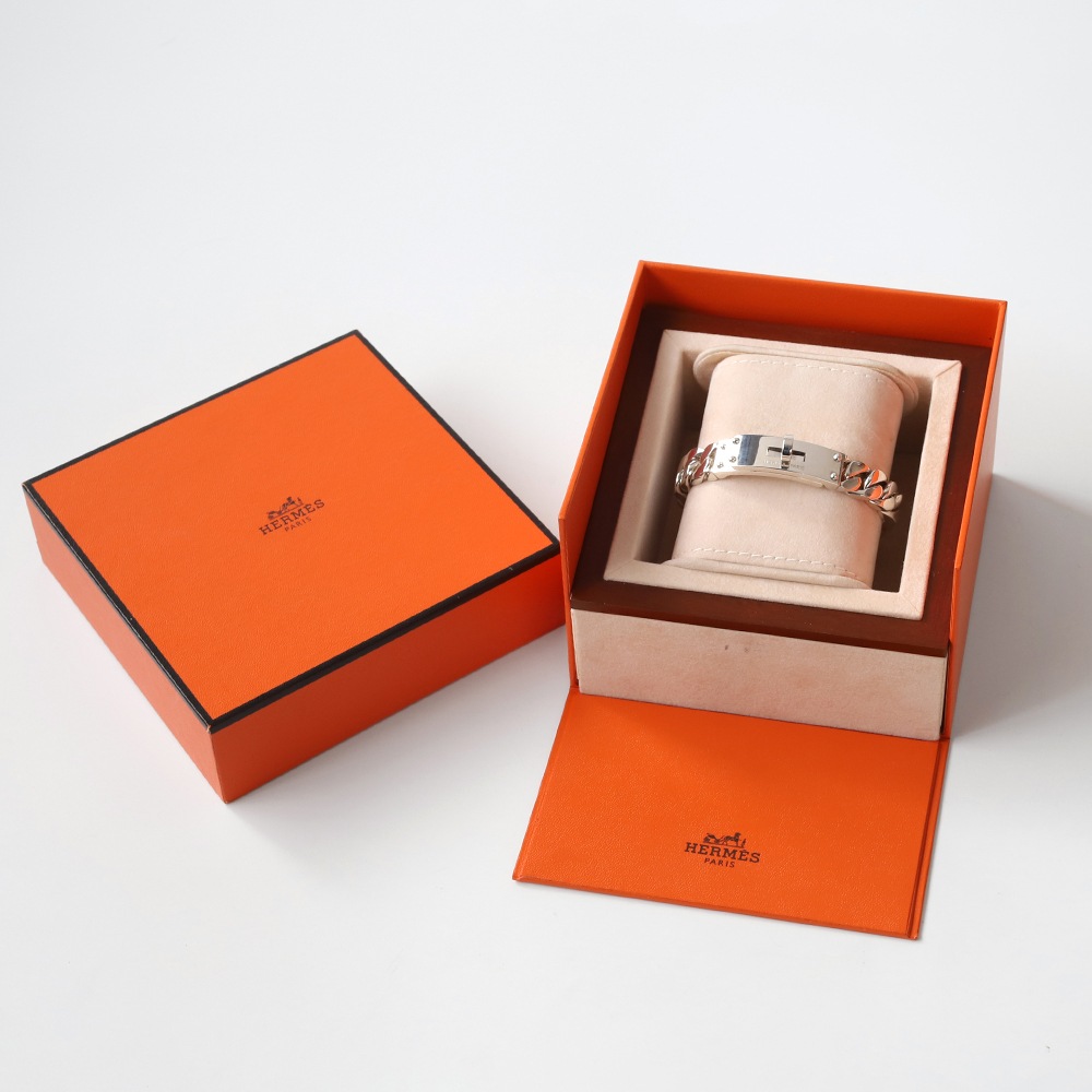 【USED】HERMES Kelly Gourmette GM Bracelet