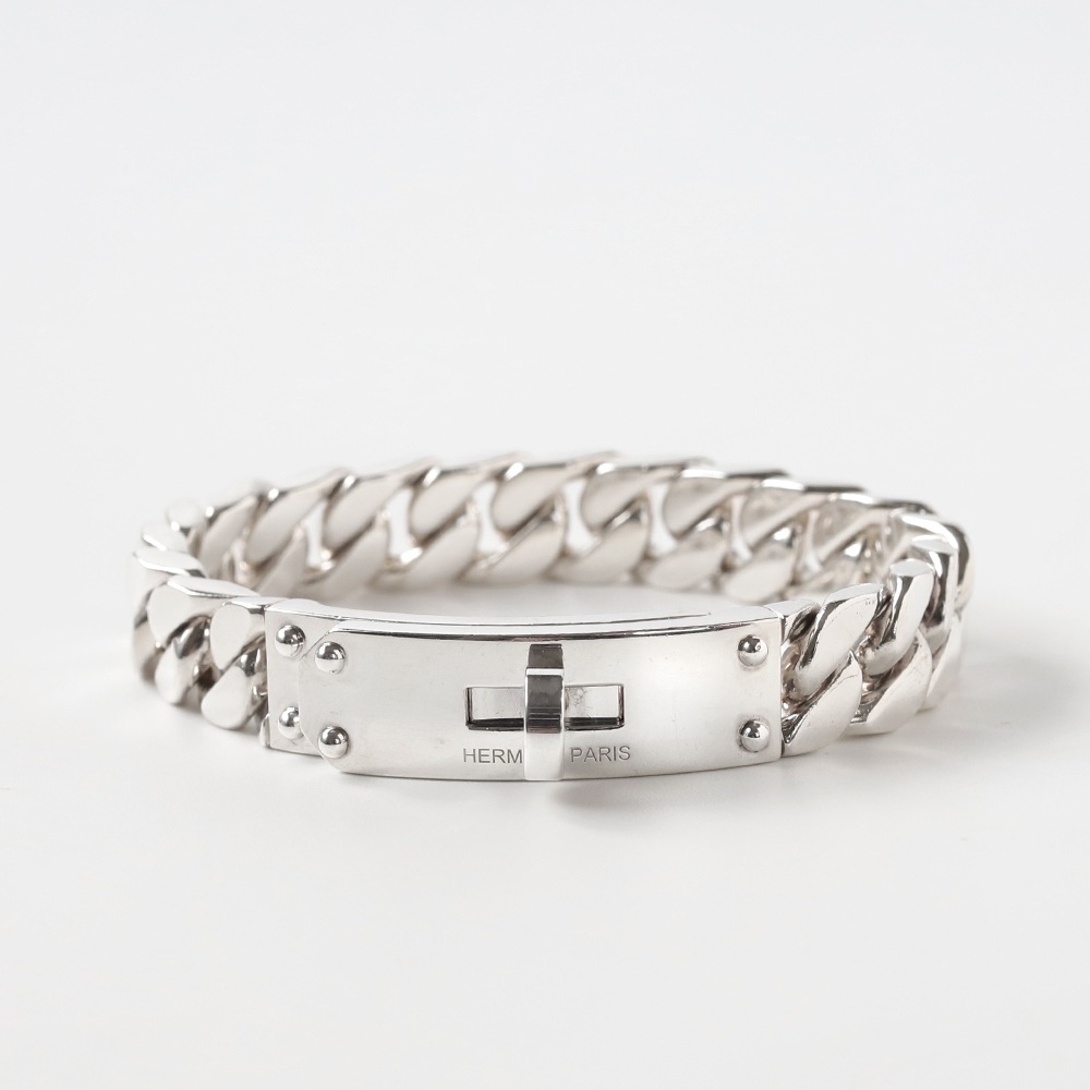 【USED】HERMES Kelly Gourmette GM Bracelet