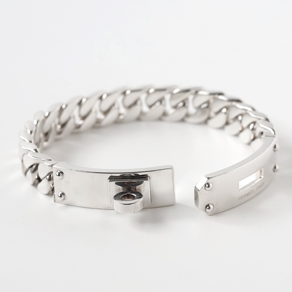 【USED】HERMES Kelly Gourmette GM Bracelet