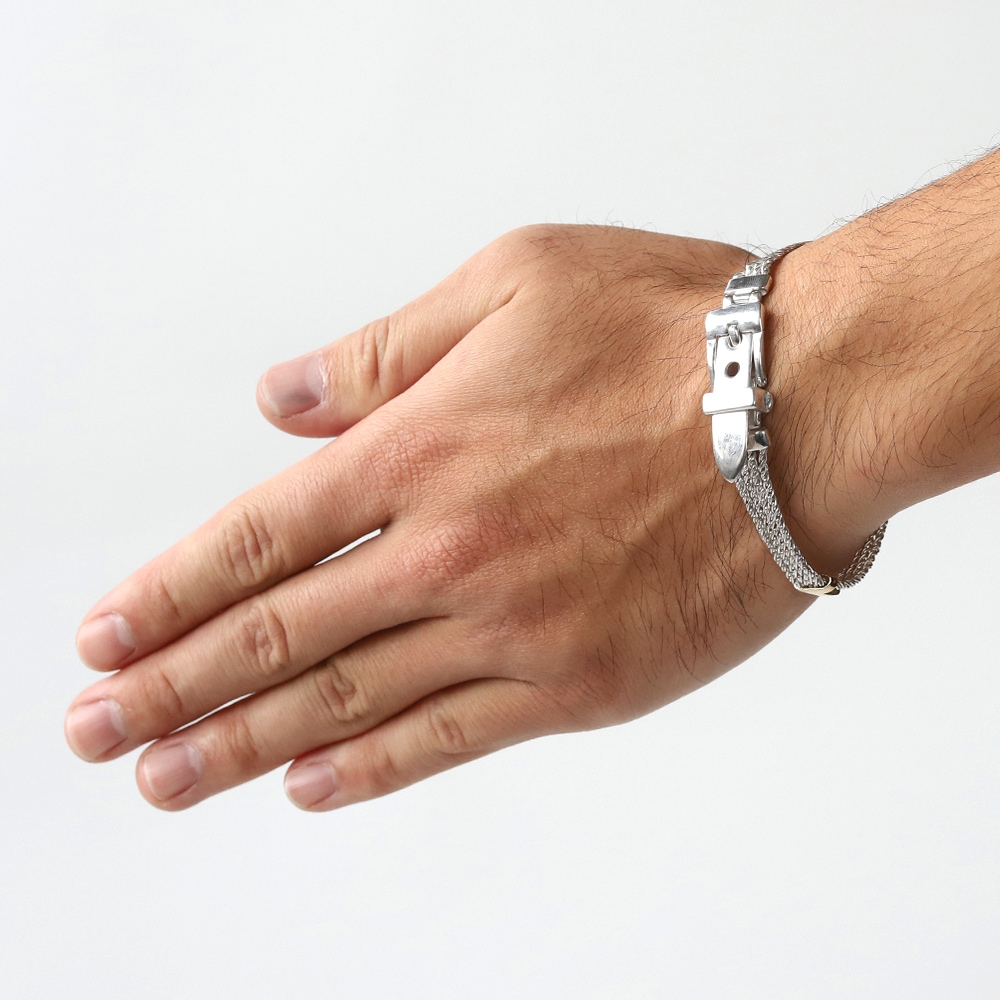 【1990s】TIFFANY&Co. Belt Buckle Bracelet 18k/925