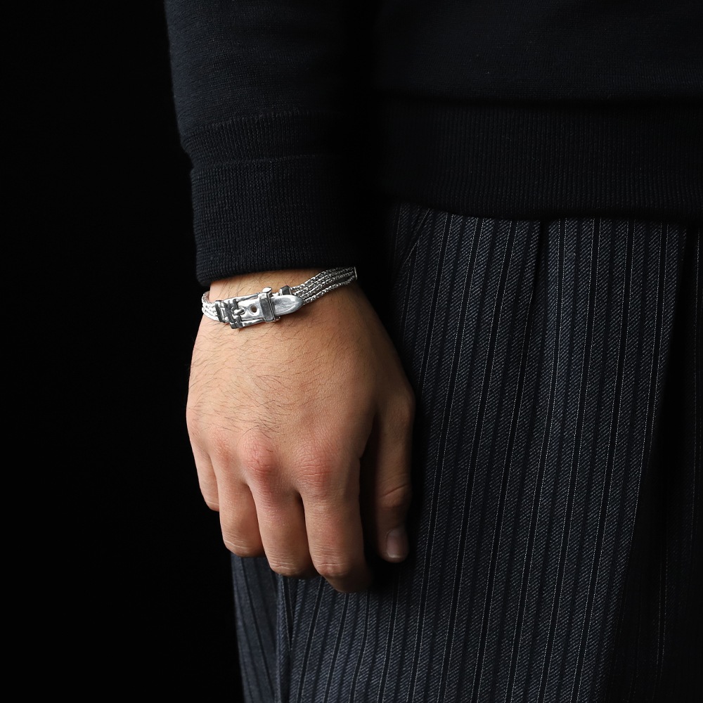 【1990s】TIFFANY&Co. Belt Buckle Bracelet 18k/925