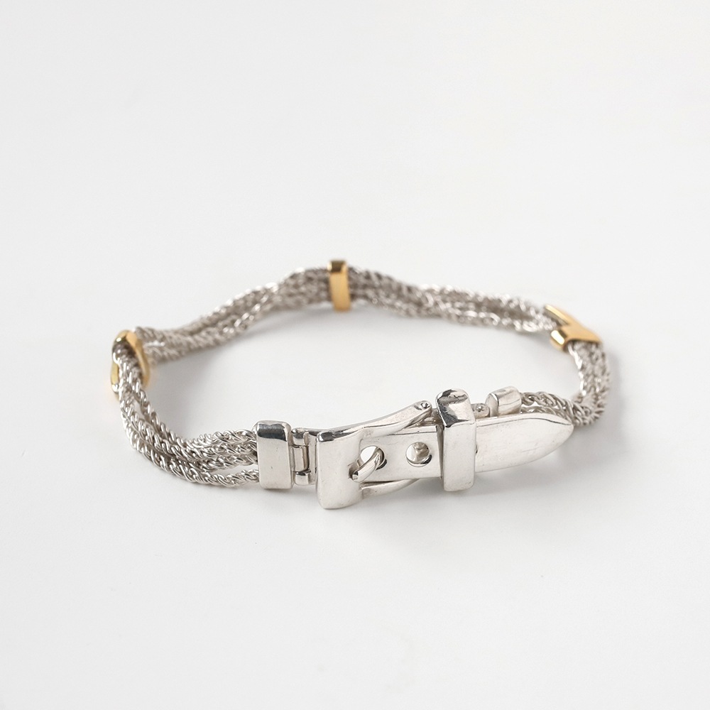 【1990s】TIFFANY&Co. Belt Buckle Bracelet 18k/925