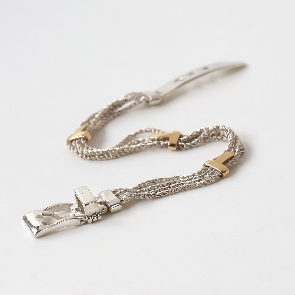 【1990s】TIFFANY&Co. Belt Buckle Bracelet 18k/925