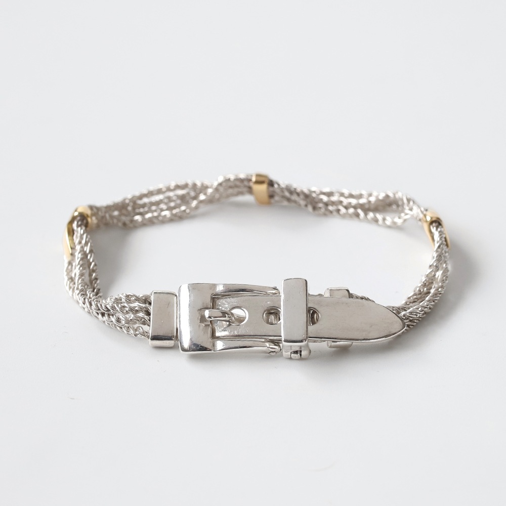 【1990s】TIFFANY&Co. Belt Buckle Bracelet 18k/925