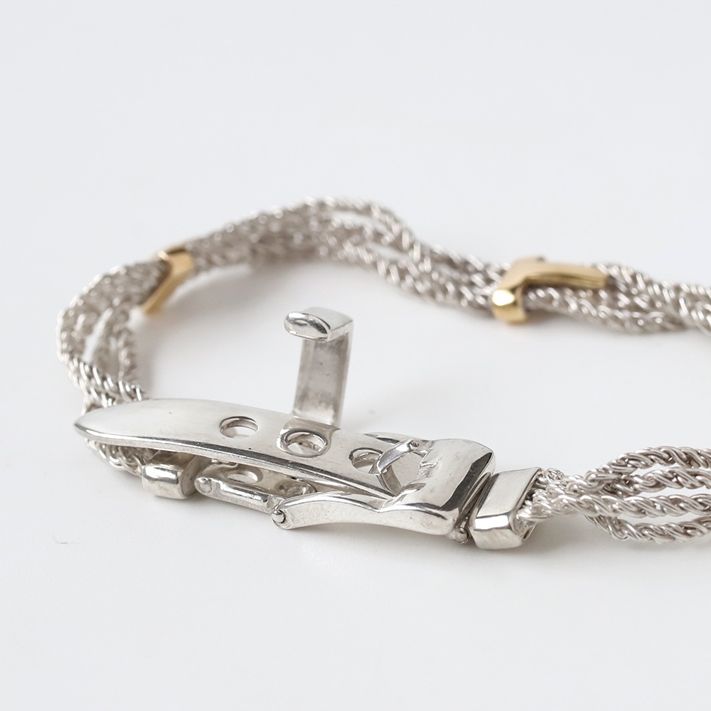 【1990s】TIFFANY&Co. Belt Buckle Bracelet 18k/925