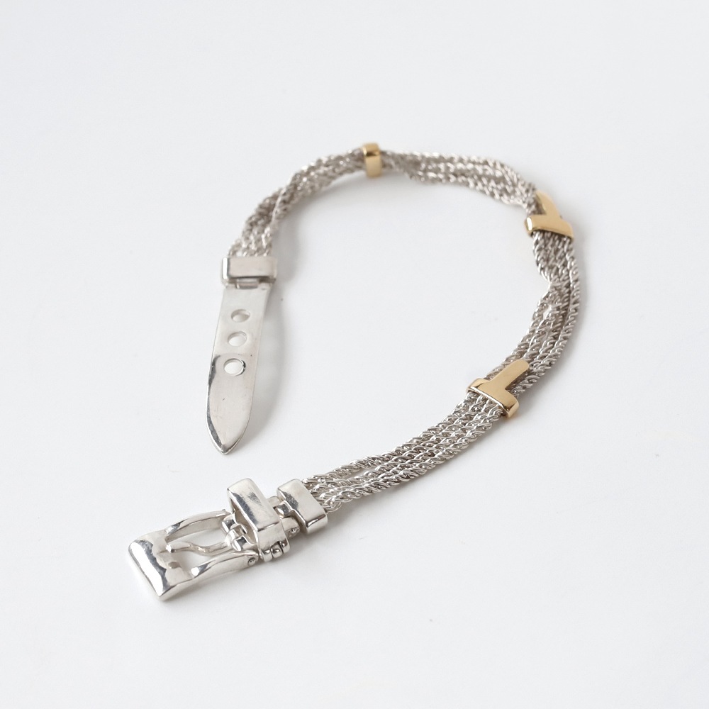 【1990s】TIFFANY&Co. Belt Buckle Bracelet 18k/925