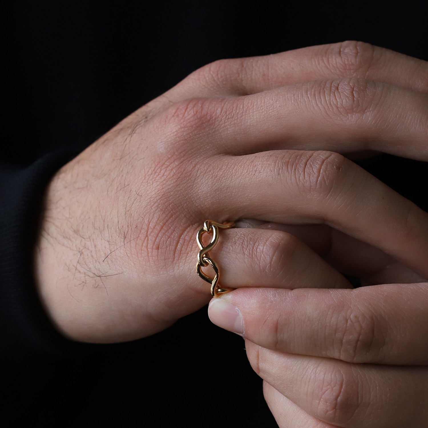 【OLD】Cartier 18k Gold Infini de Maillon Ring