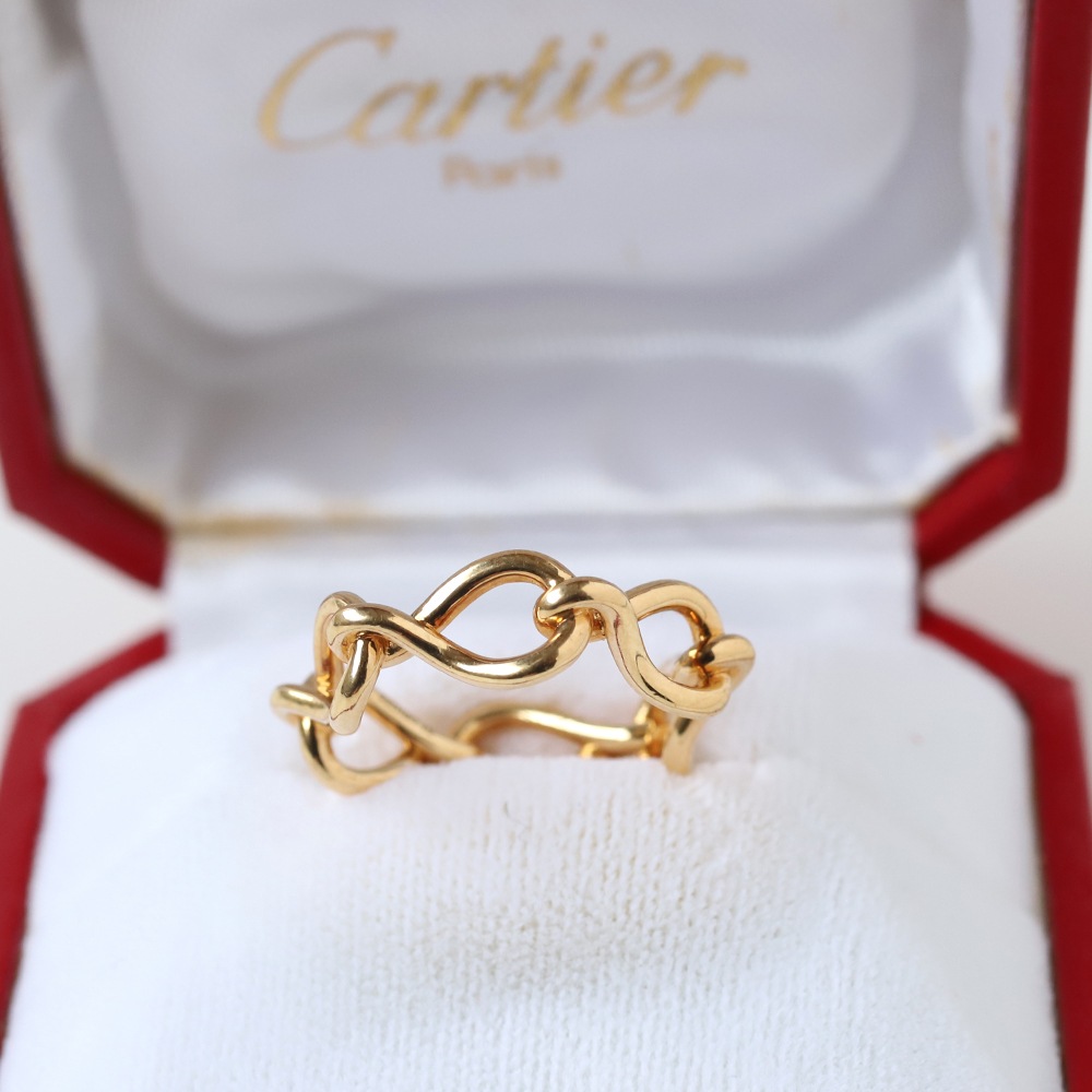 【OLD】Cartier 18k Gold Infini de Maillon Ring