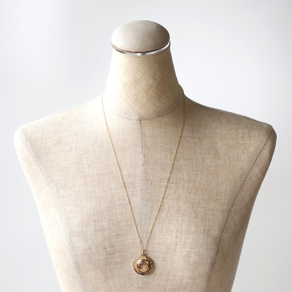 【1969】TIFFANY&Co. 14k Gold First Moon Landing Pendant Necklace 