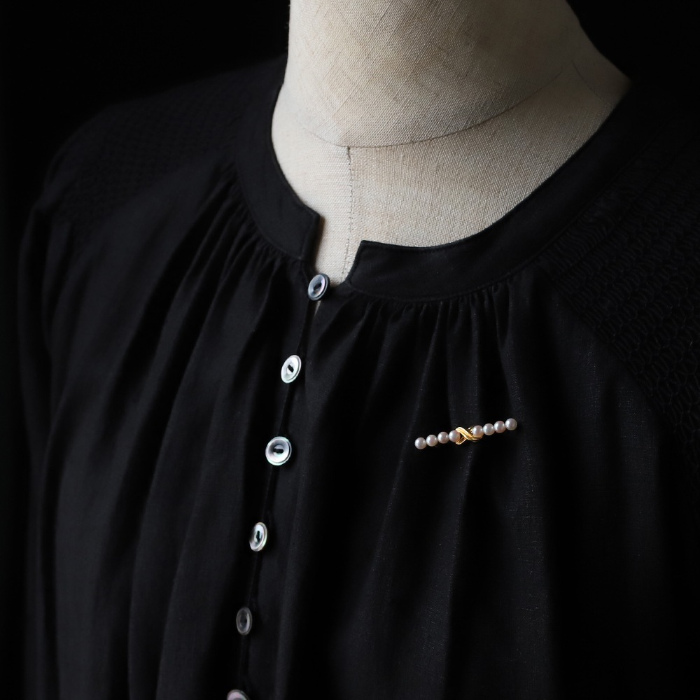【VINTAGE】TIFFANY&Co. 18k Gold Pearl Signature Brooch