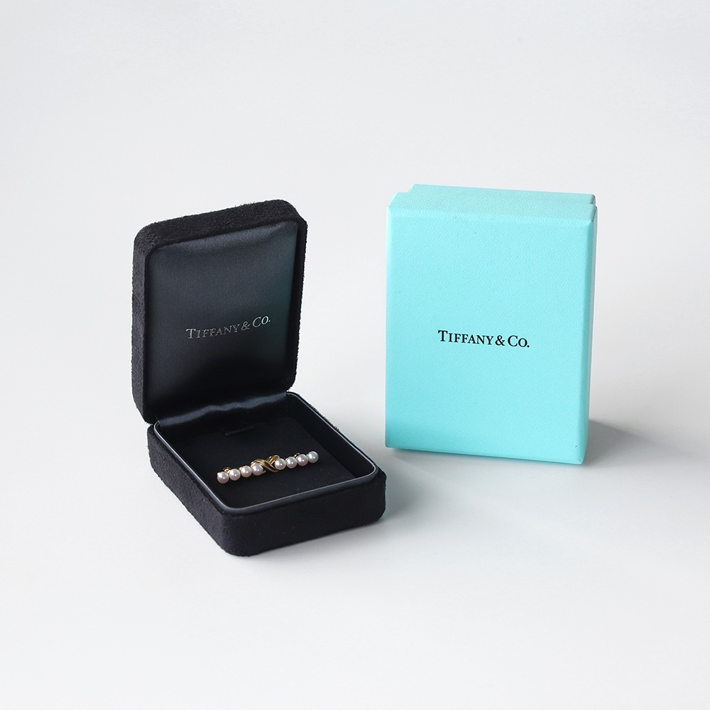 【VINTAGE】TIFFANY&Co. 18k Gold Pearl Signature Brooch