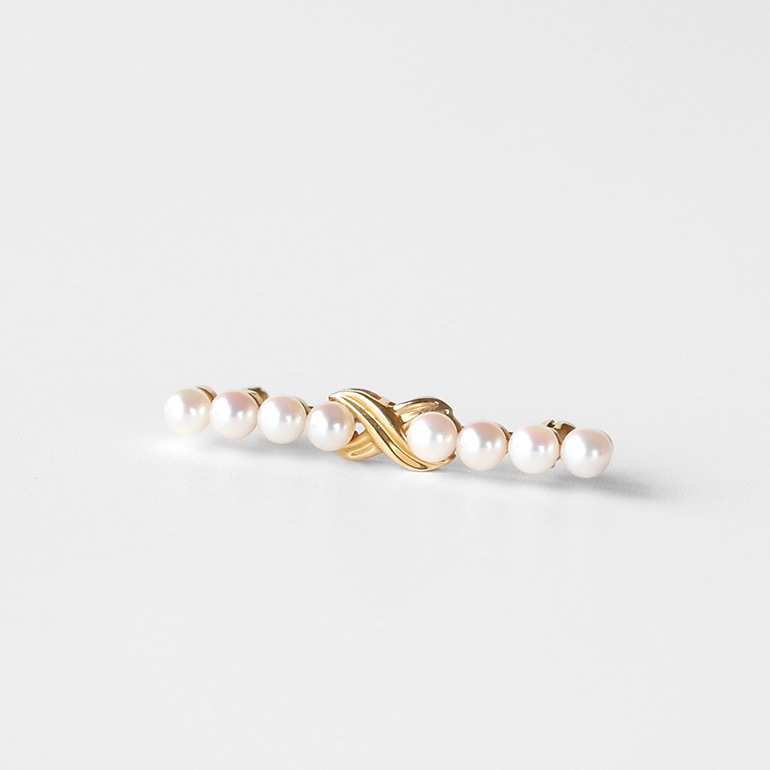 【VINTAGE】TIFFANY&Co. 18k Gold Pearl Signature Brooch