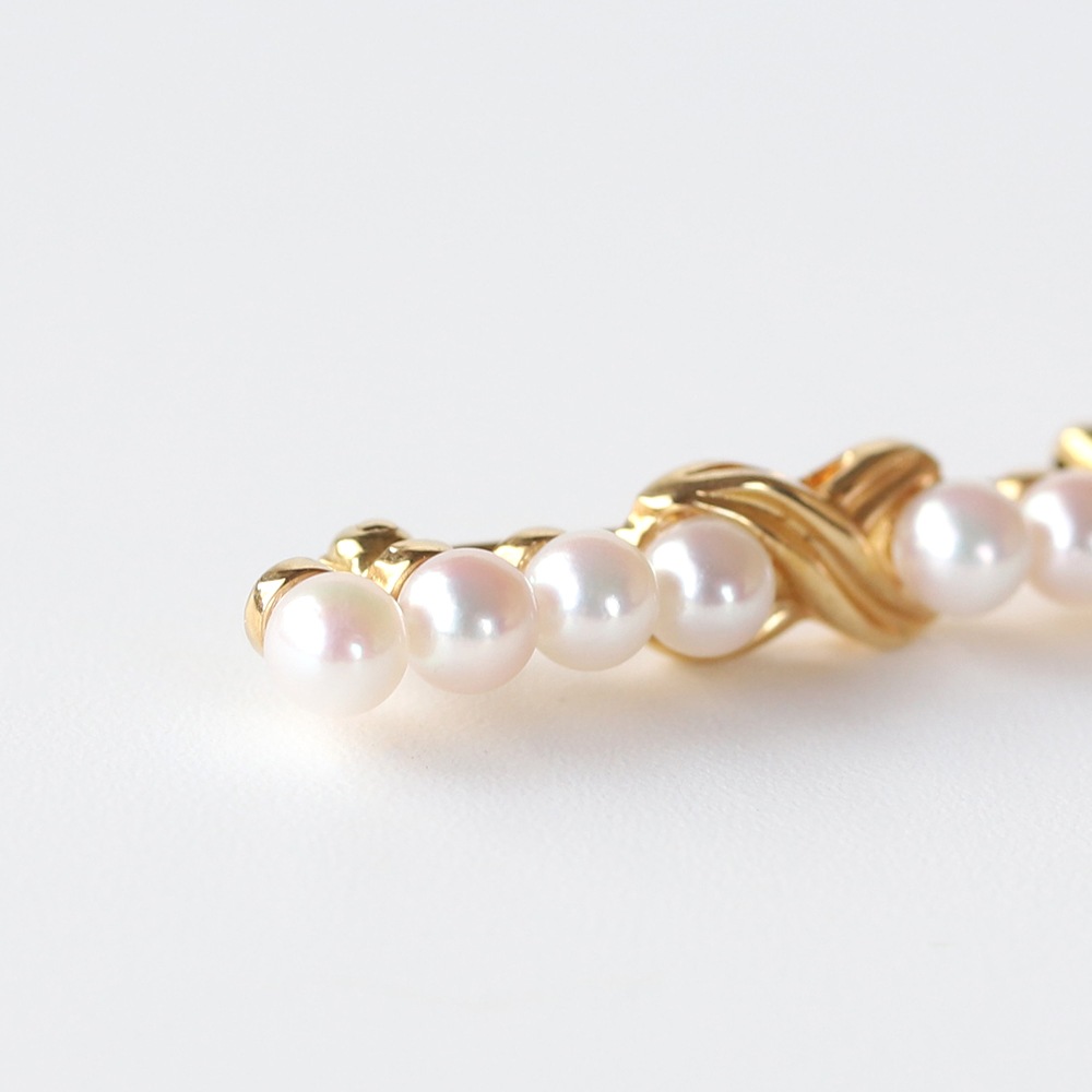 【VINTAGE】TIFFANY&Co. 18k Gold Pearl Signature Brooch