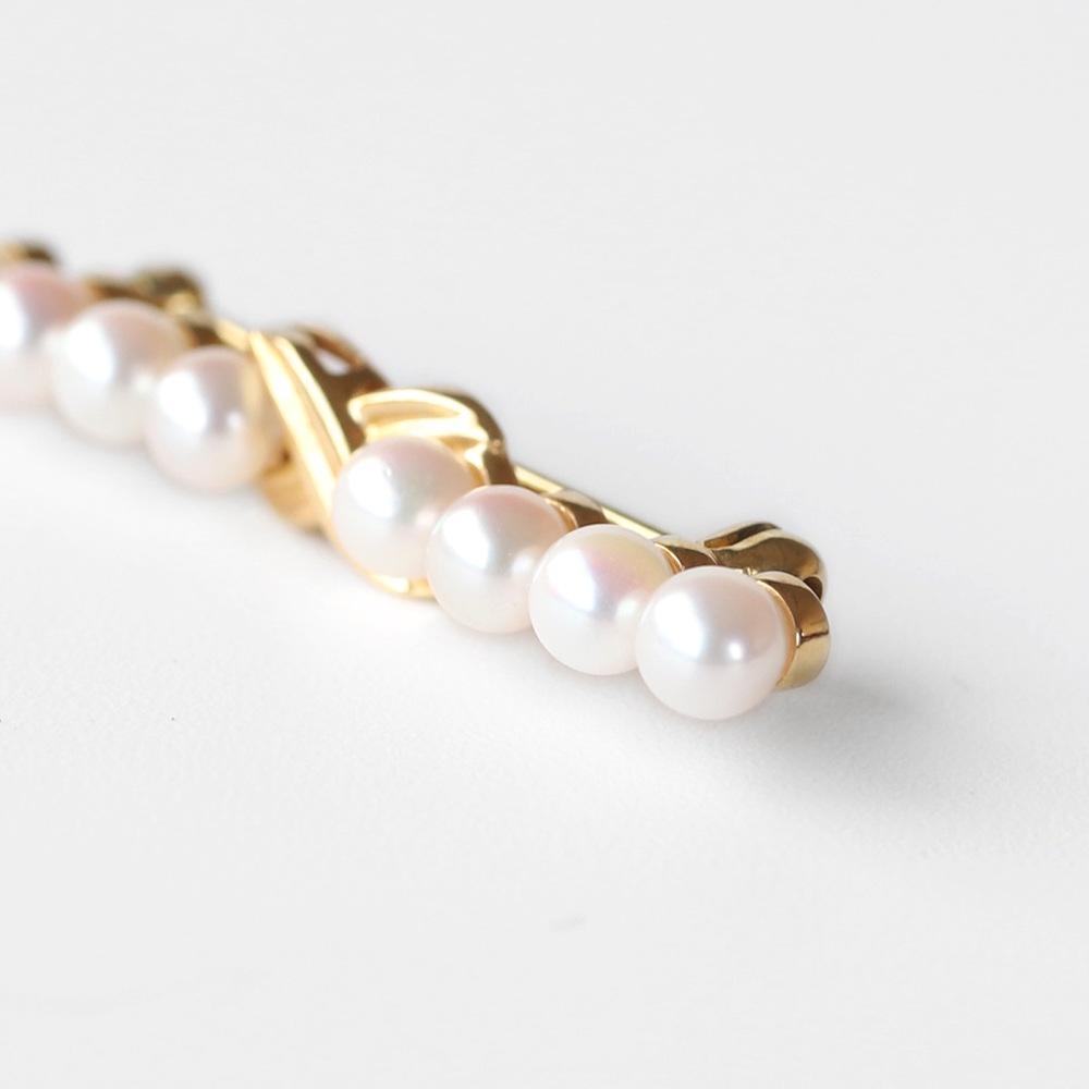 【VINTAGE】TIFFANY&Co. 18k Gold Pearl Signature Brooch