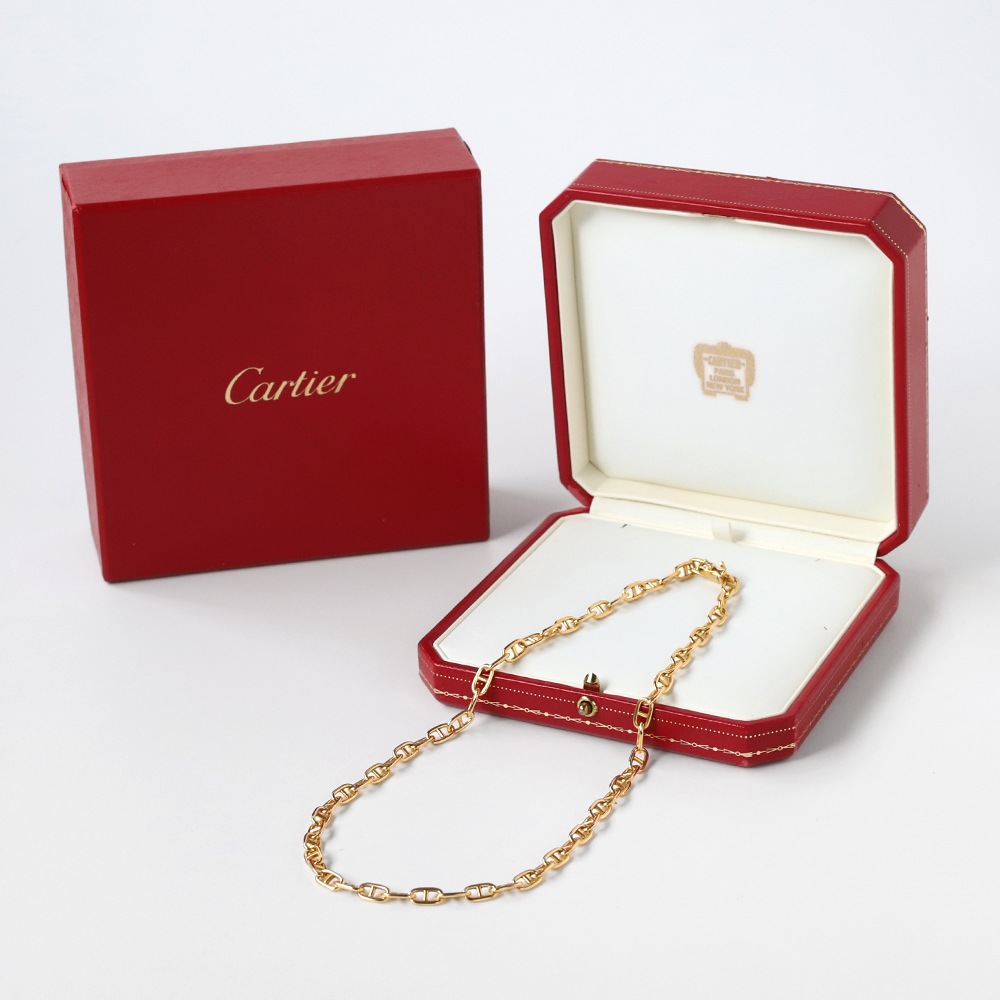 【VINTAGE】Cartier 18k Gold Anchor Chain Necklace