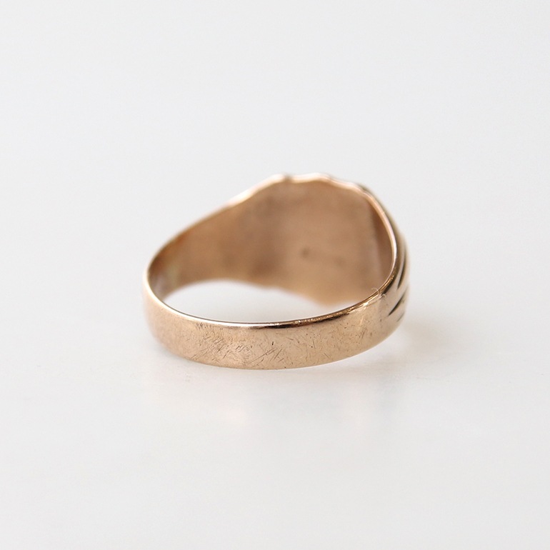 【1904】EDWARDIAN 9K GOLD SIGNET RING