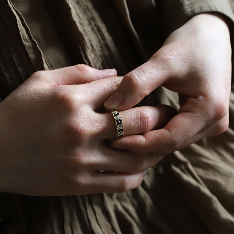 【1998】18k Diamond＆Sapphire Ring