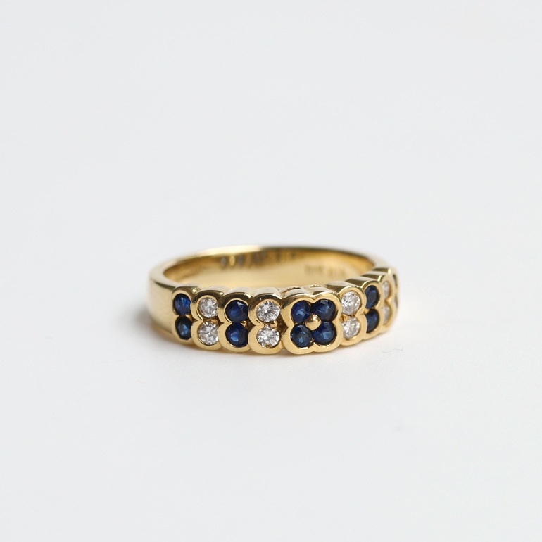 【1998】18k Diamond＆Sapphire Ring