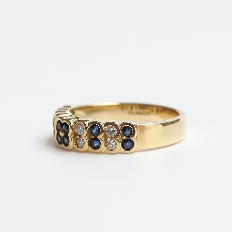【1998】18k Diamond＆Sapphire Ring