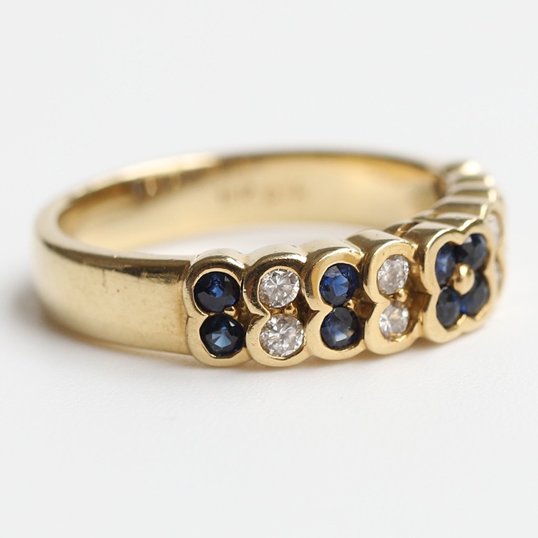 【1998】18k Diamond＆Sapphire Ring