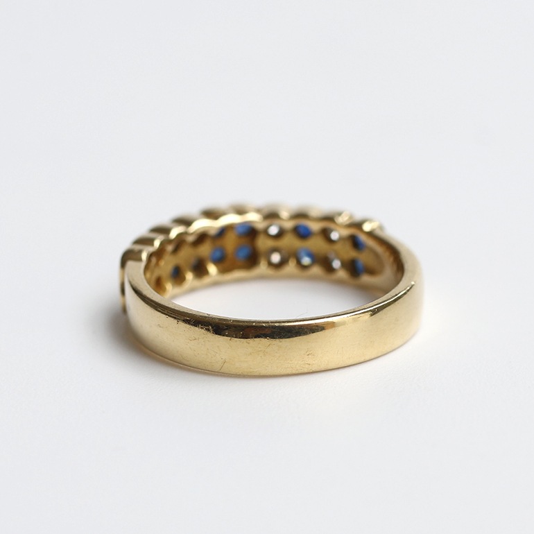 【1998】18k Diamond＆Sapphire Ring