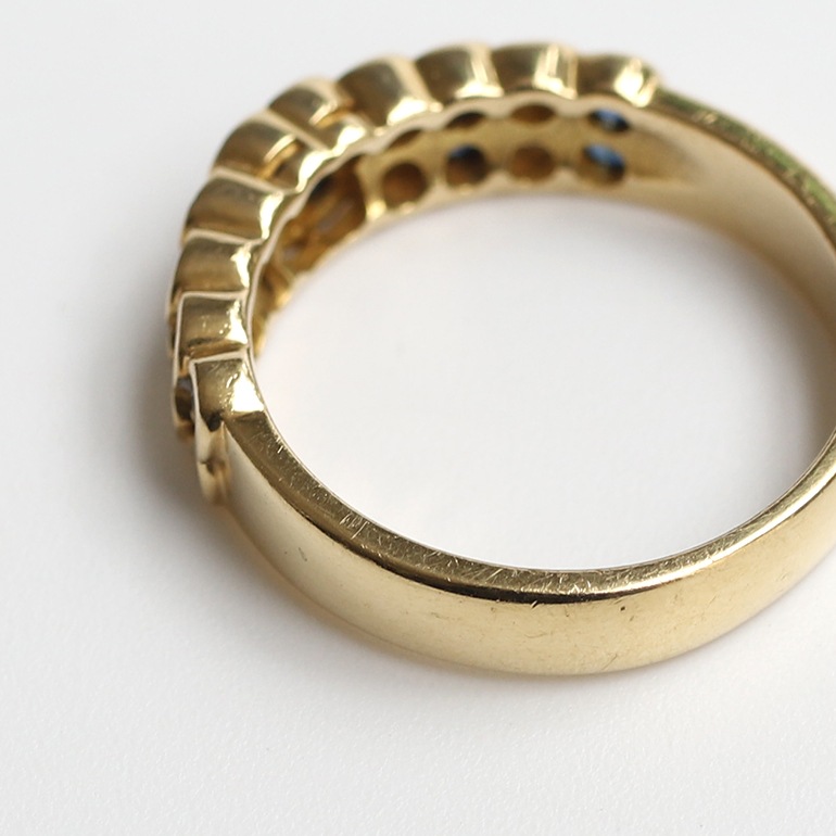 【1998】18k Diamond＆Sapphire Ring