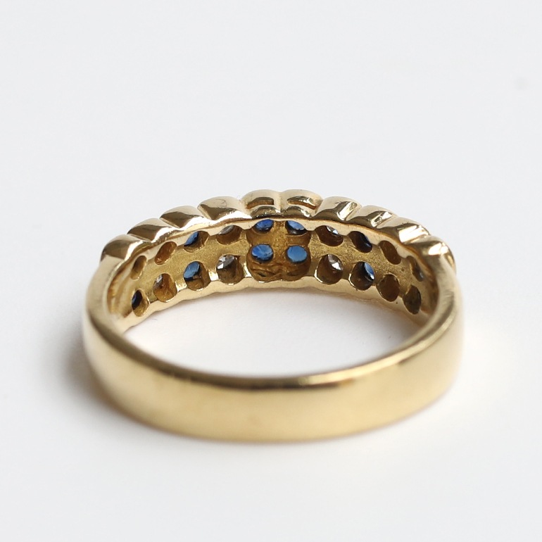 【1998】18k Diamond＆Sapphire Ring