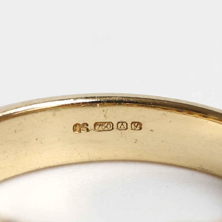 【1998】18k Diamond＆Sapphire Ring