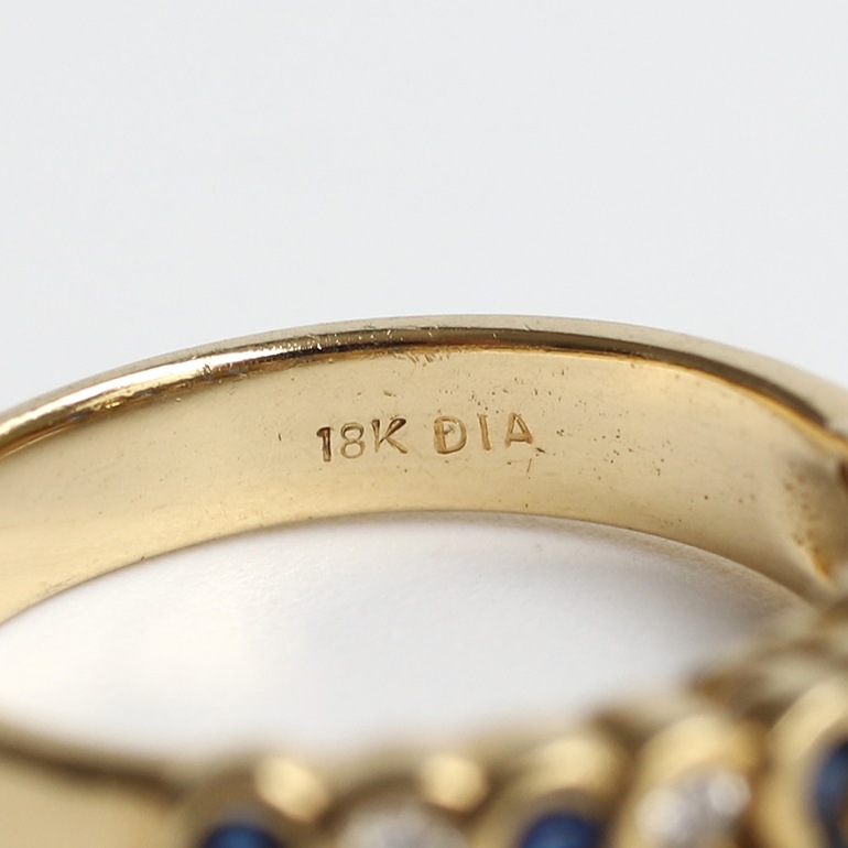 【1998】18k Diamond＆Sapphire Ring