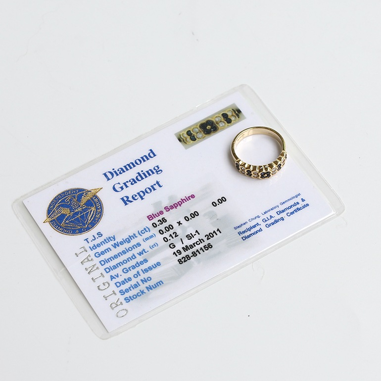 【1998】18k Diamond＆Sapphire Ring