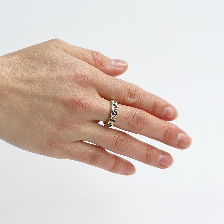 【1998】18k Diamond＆Sapphire Ring