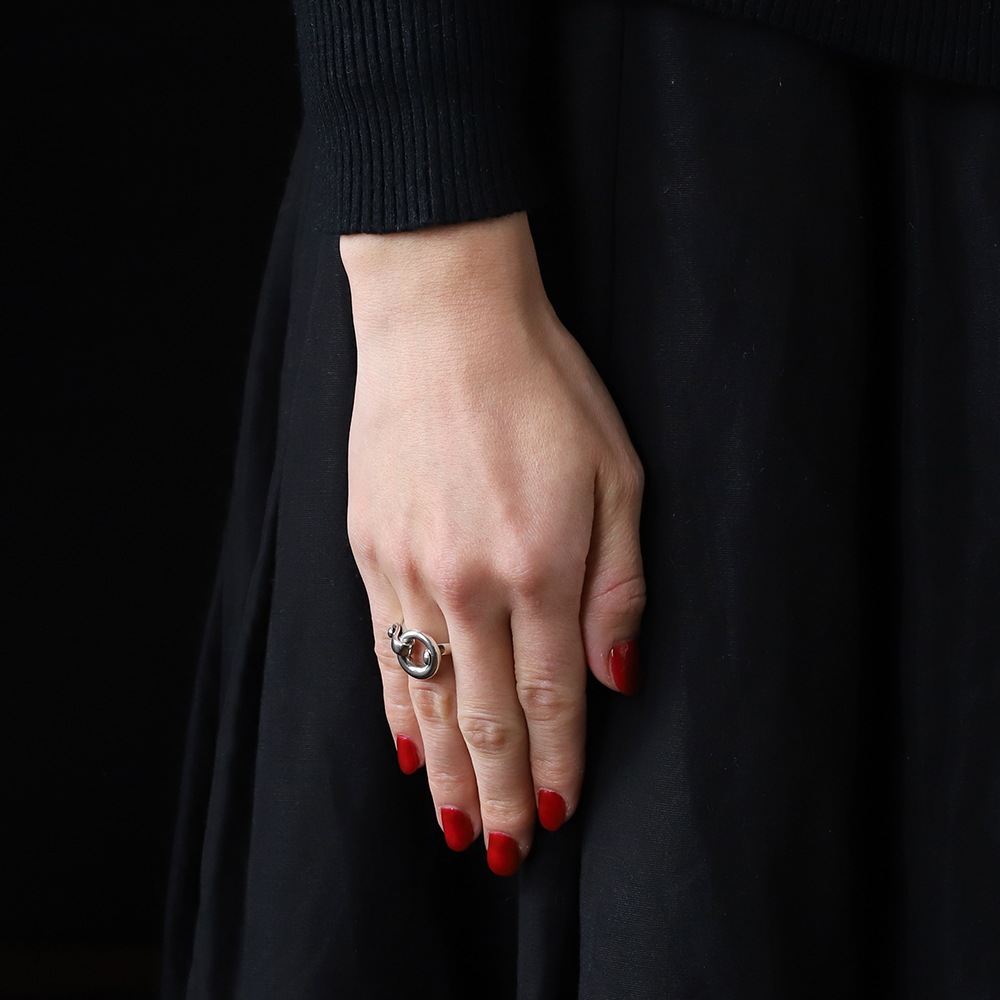 【VINTAGE】HERMES Hardware Motif Ring