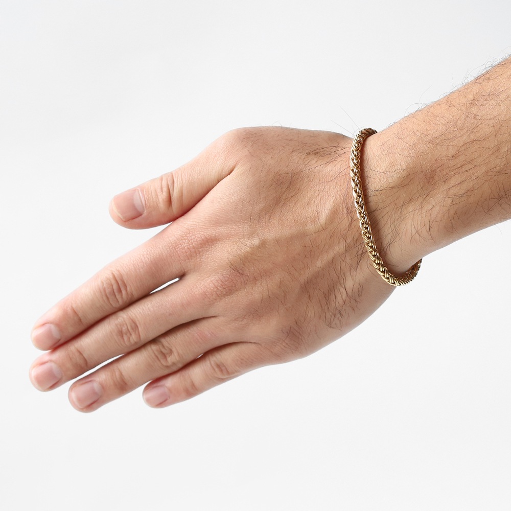 【1980s】TIFFANY&Co. 14k Gold Braid Chain Bracelet