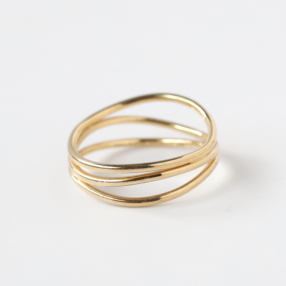 【OLD】TIFFANY&Co. Elsa Peretti 18k 3row Wave Ring