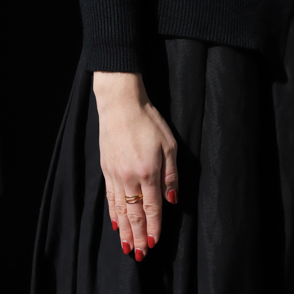 【OLD】TIFFANY&Co. Elsa Peretti 18k 3row Wave Ring