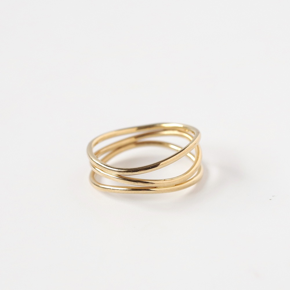 【OLD】TIFFANY&Co. Elsa Peretti 18k 3row Wave Ring