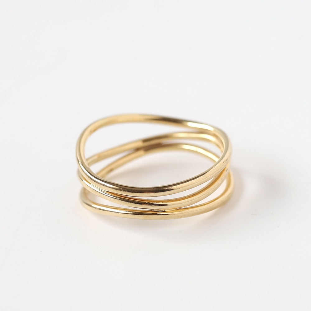 【OLD】TIFFANY&Co. Elsa Peretti 18k 3row Wave Ring