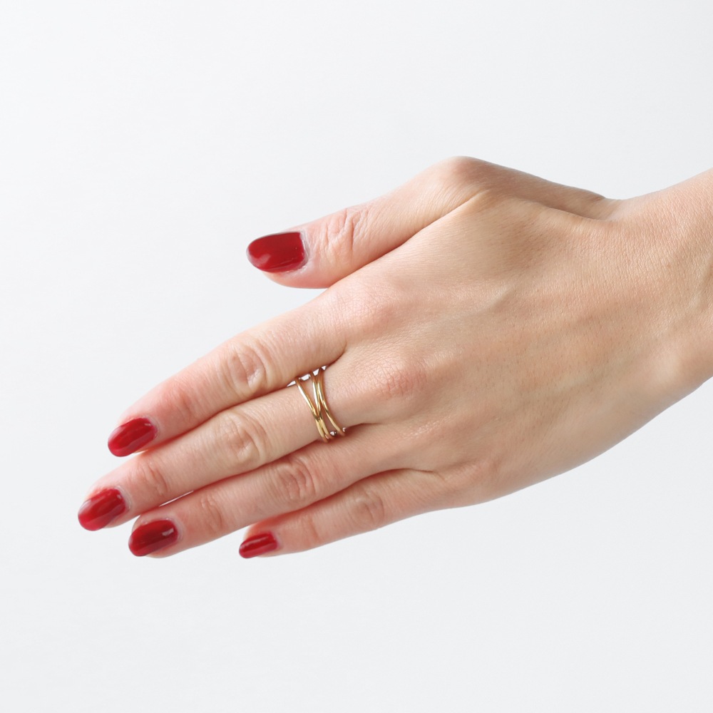 【OLD】TIFFANY&Co. Elsa Peretti 18k 3row Wave Ring